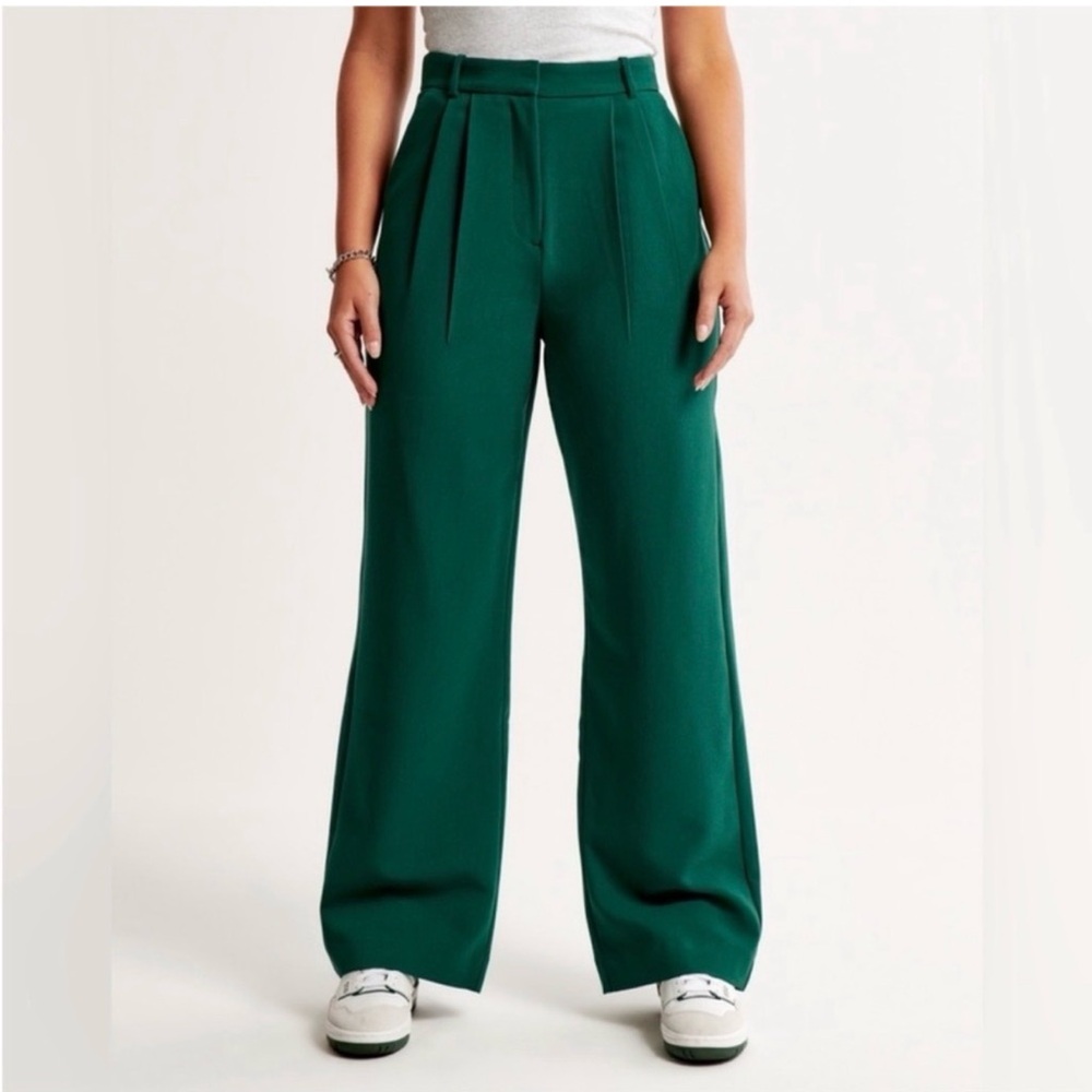 Abercrombie & Fitch High Waisted, Sloane Tailored Wide Leg Pant - Picture 4 of 6